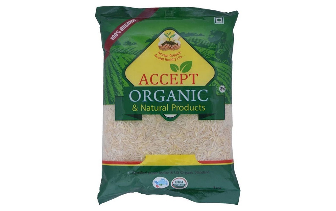 Accept Organic Premium Basmati Rice - Long Grain (Unpolished)   Pack  1 kilogram